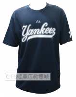 MLB   紐約洋基隊215系列吸濕排汗圓領衫(白)