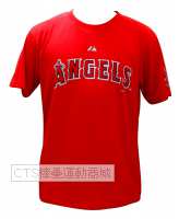 MLB   安納漢天使隊229系列吸濕排汗圓領衫(紅)