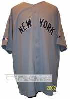 MLB  洋基隊2#JETER開扣球衣(灰)