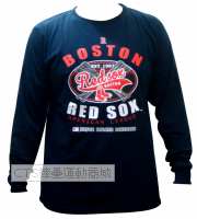 MLB 14~15 波士頓紅襪隊 101系列圓領印花長袖恤(深藍)