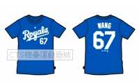 MLB  堪薩斯皇家隊 67#WANG(王建民) 背號T恤(藍色)