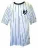 MLB 紐約洋基 40#WANG  白色深藍條紋T恤