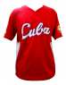 Majestic  WBC CUBA (古巴)  201系列印花圓領單扣球衣(紅)