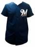 MLB  密爾瓦基釀酒人隊 704系列 開扣球衣(深藍)