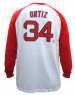 MLB 長袖棒球衣-紅襪隊34#ORTIZ