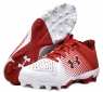 UA 2023 3025589 系列膠釘壘球鞋(紅/白)