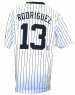 MLB  紐約洋基13#RODRIGUEZ白色深藍條紋T恤