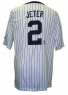 MLB  紐約洋基2#JETER白色深藍條紋T恤