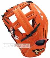 MIZUNO 2025 少年用 1AJGY33900系列右手戴十字型手套(桔)