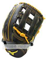 MIZUNO 2025 1ATGH253 系列外野雙十型手套(黑/黃)