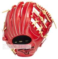 MIZUNO 2025 1AJGR335系列內野工字型手套(蘿蔔紅/奶油色)