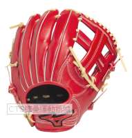 MIZUNO 2025 1AJGR335系列內野十字型手套(蘿蔔紅/奶油色)
