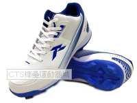 RUNIC 2026 MID-C2系列 中筒膠釘鞋(白/藍)