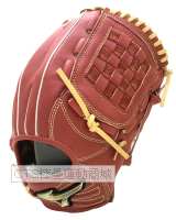 MIZUNO 2026 1AJGR344 GE系列 投手單片型手套(酒紅/奶油)
