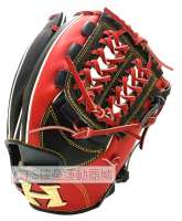 HG 2025 JBRS411系列內野U網型手套(黑/紅)