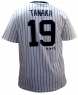 MLB  紐約洋基 19#田中將大(TANAKA) 白色深藍條紋T恤