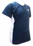 MIZUNO  12TA6M19 系列圓領短袖開扣練習衣(深藍)