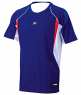 MIZUNO  12TC7L07 系列圓領短袖練習衣(寶藍)